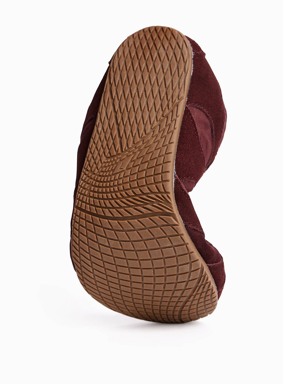 Dark Red Retro Sporty Suede Trainers 7 - Image 2